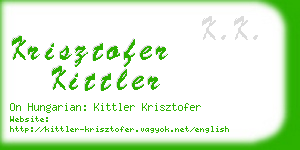 krisztofer kittler business card